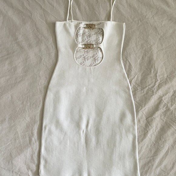 FENDI reversible mini dress off white logo - Picture 11 of 15
